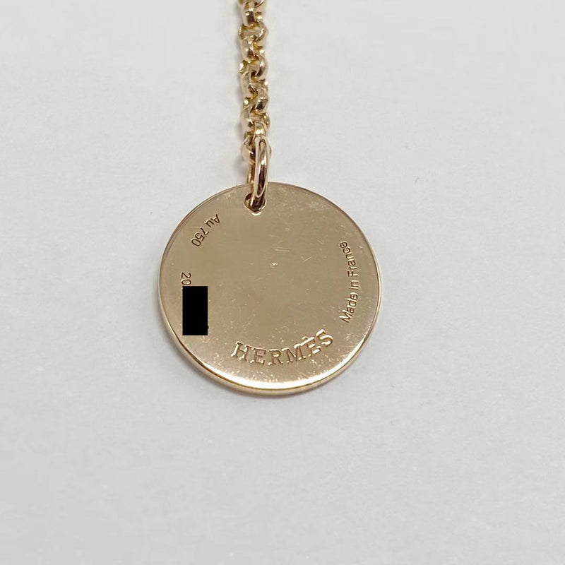 Hermes Ex-Libris pendant Rose gold small model