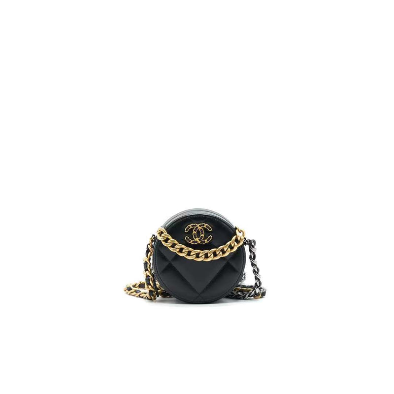 CHANEL 19 CLUTCH WITH CHAIN BLACK