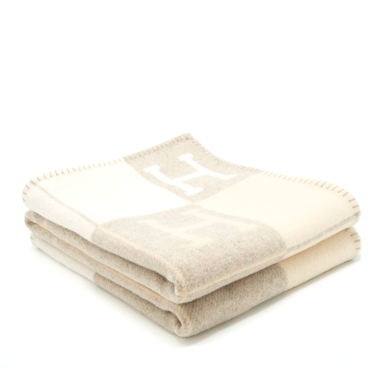 HERMES AVALON THROW BLANKET CAMOMILLE