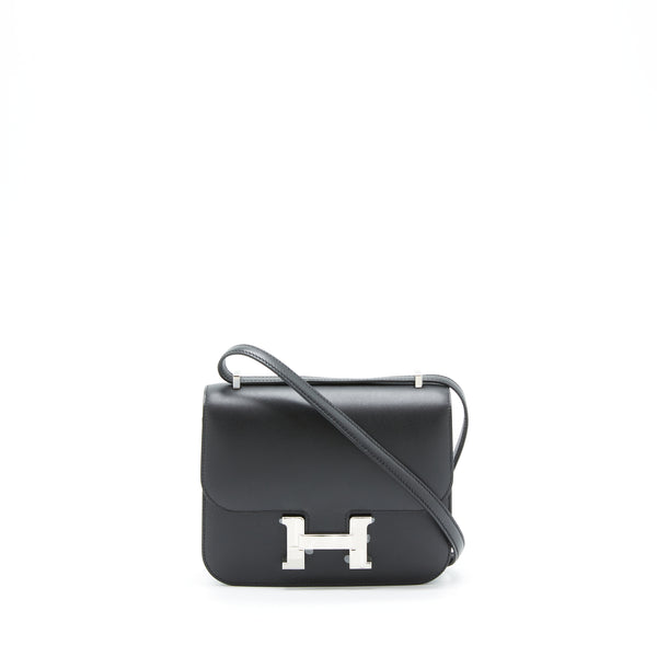 Hermes mini constance studio disco limited monsieur leather black with SHW stamp Z