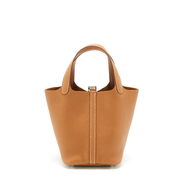 Hermes Picotin 18 Clemence Gold SHW Stamp Y