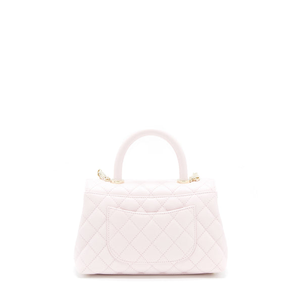 Chanel Small Coco Handle Caviar Light Pink NG750 LGHW(Microchip)