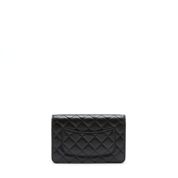 Chanel 2.55 Reissue Wallet On Chain Aged Calfskin Black GHW (Microchip)