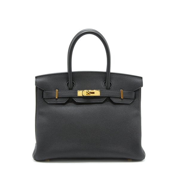 Hermes Birkin 30 Togo Black GHW Stamp A