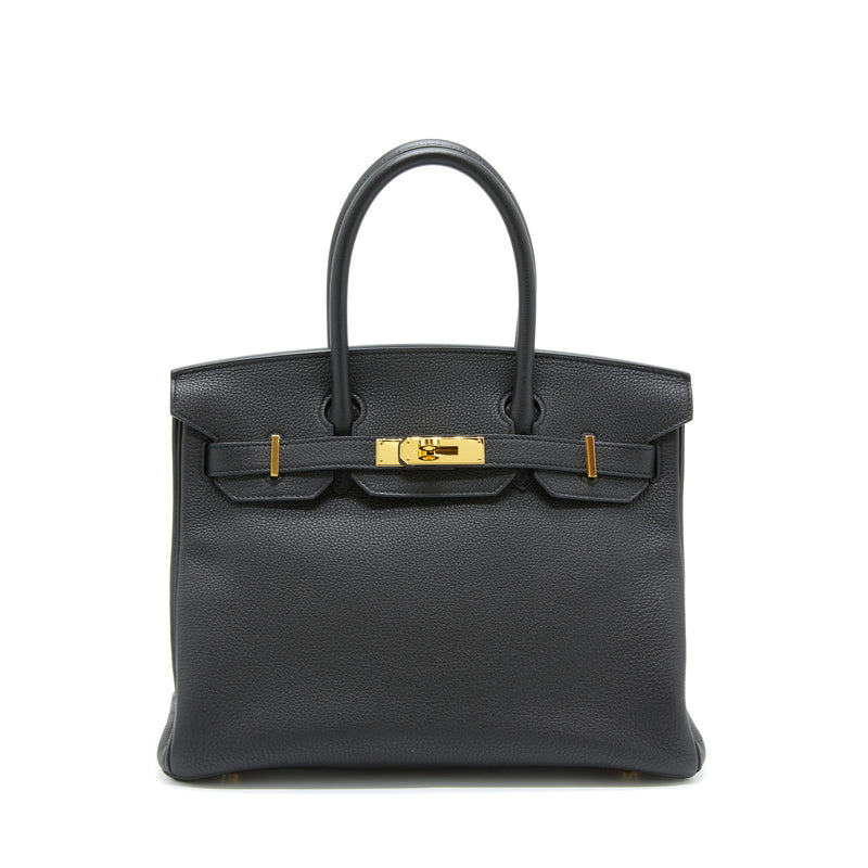 Hermes Birkin 30 Togo Black GHW Stamp A