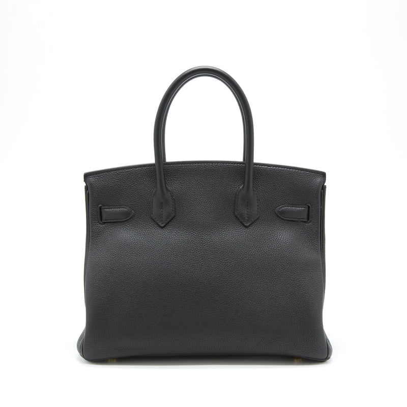 Hermes Birkin 30 Togo Black GHW Stamp A