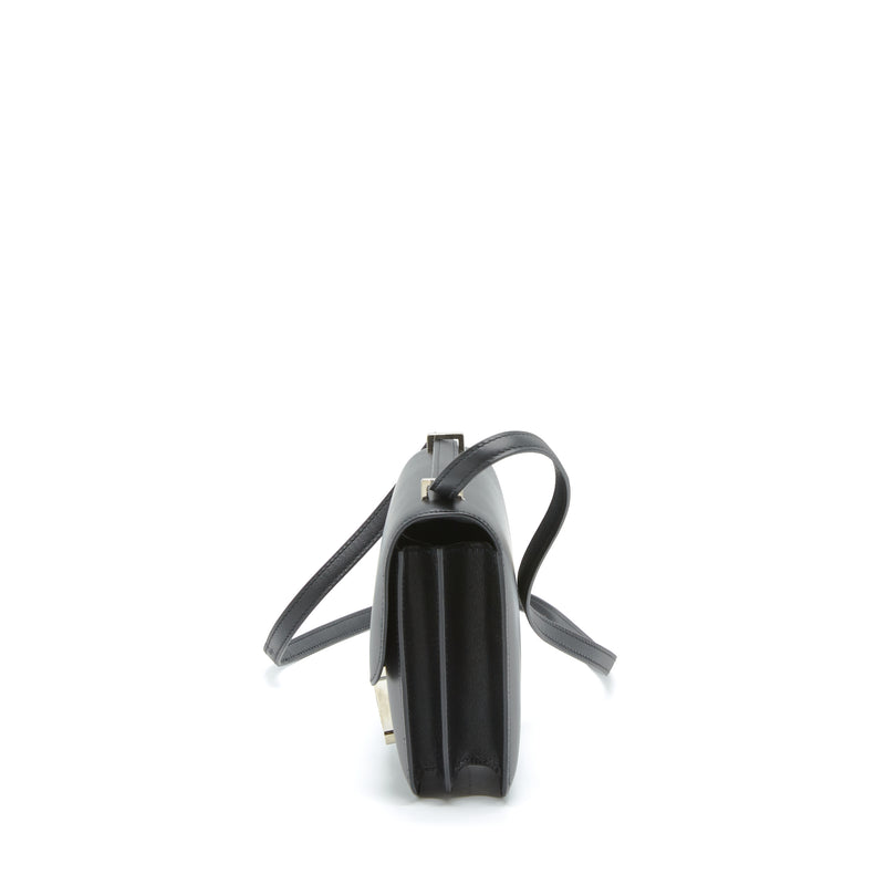 Hermes Mini Constance Monsieur Black With Lizard Buckle SHW Stamp Y