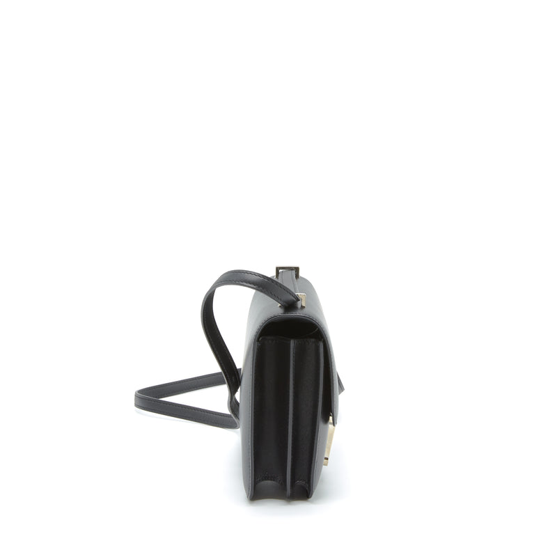 Hermes Mini Constance Monsieur Black With Lizard Buckle SHW Stamp Y