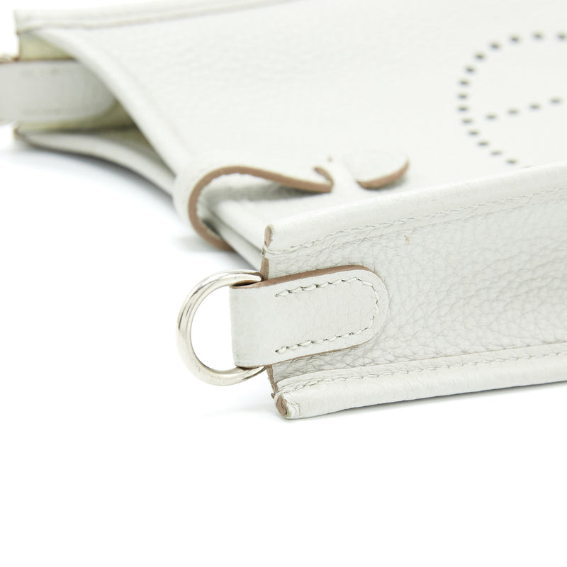 Hermes Mini Evelyne Clemence Gris Perle SHW Stamp C