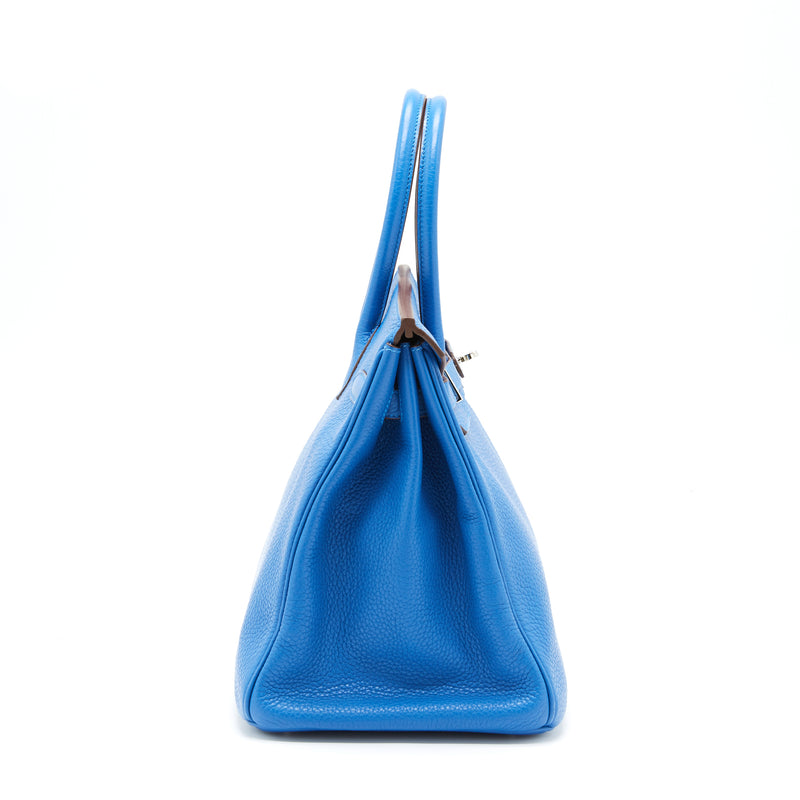 Hermes Birkin 35 Togo 7W Bleu Izmir SHW Stamp Square P