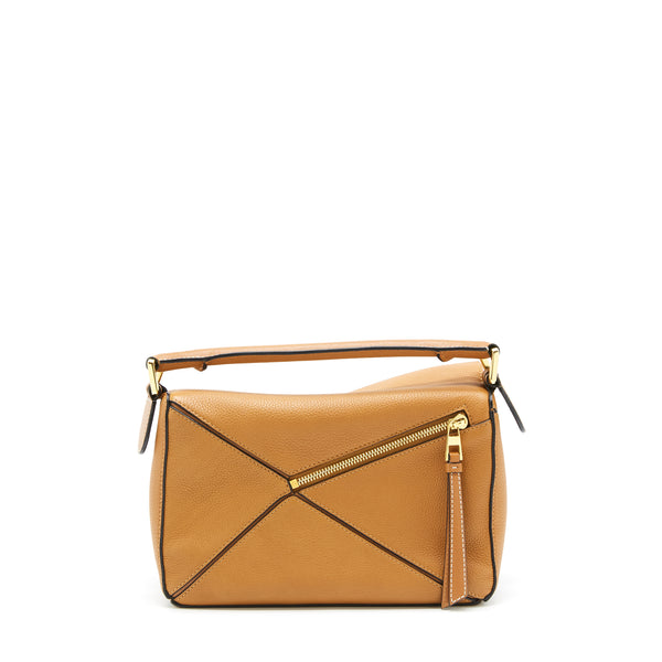 Loewe Small Puzzle Bag Soft Grained Calf Tan GHW