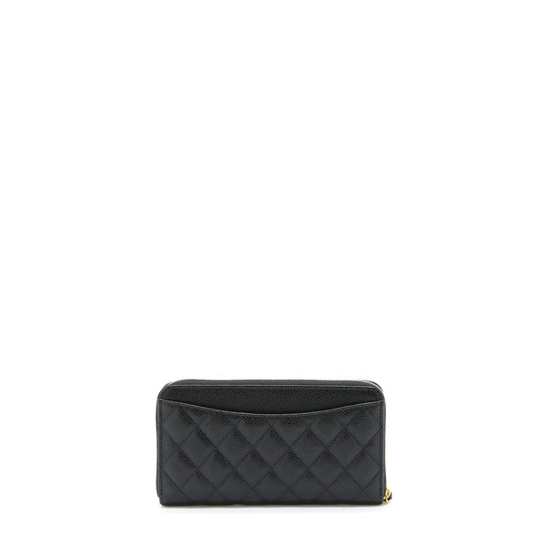 Chanel Zippy Long Wallet Caviar Black GHW