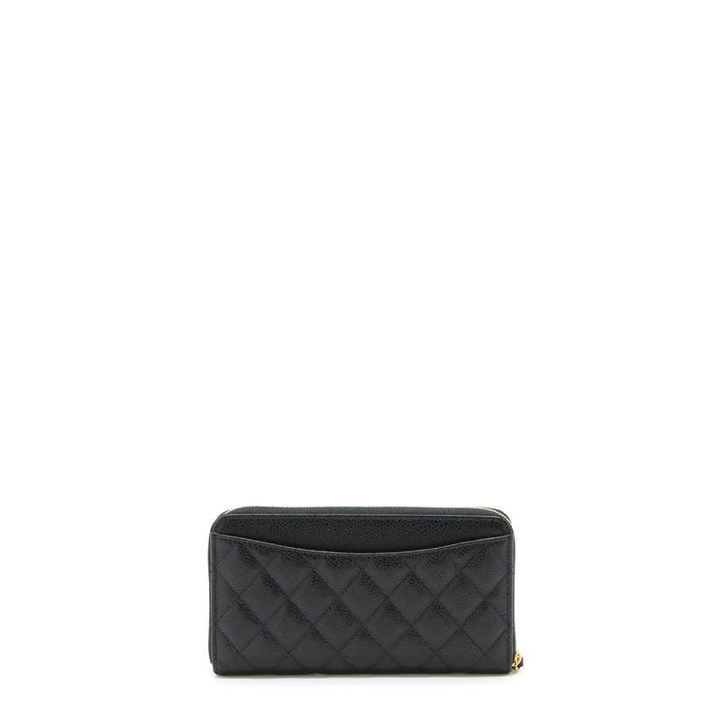 Chanel Zippy Long Wallet Caviar Black GHW