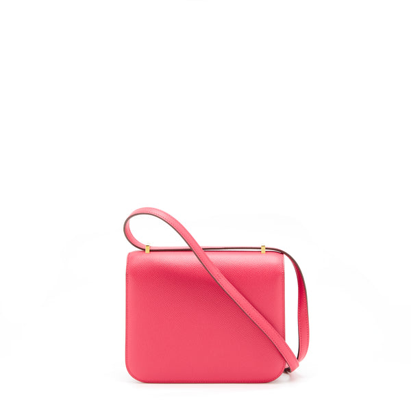 Hermes Mini Constance Epsom Rose Extreme GHW Stamp D