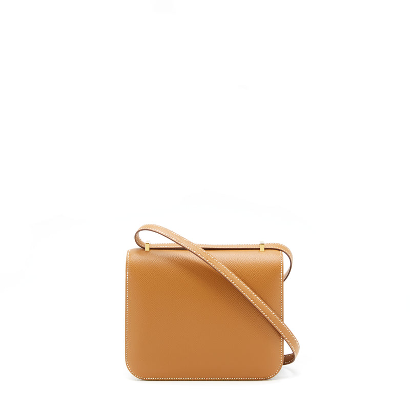 Hermes Mini Constance Epsom Gold GHW Stamp Z