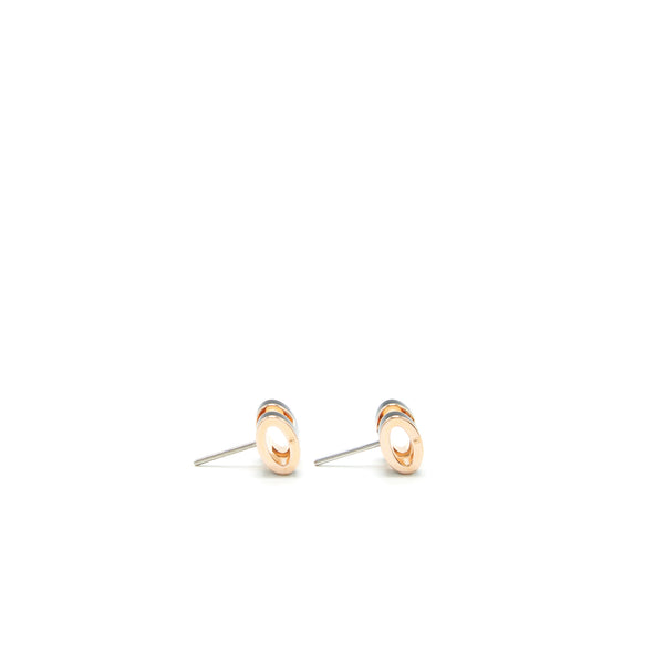 Hermes Mini Pop H Earrings Black RGHW