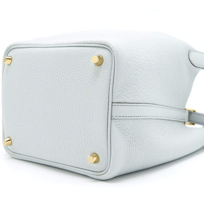 Hermes Picotin 18 Lock Bag Clemence Blue Pale GHW Stamp Z