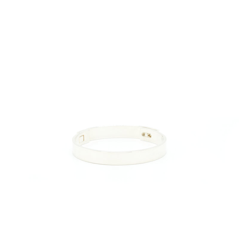 Hermes Size LG Collier De Chien Bracelet, Small Model In Sterling Sliver