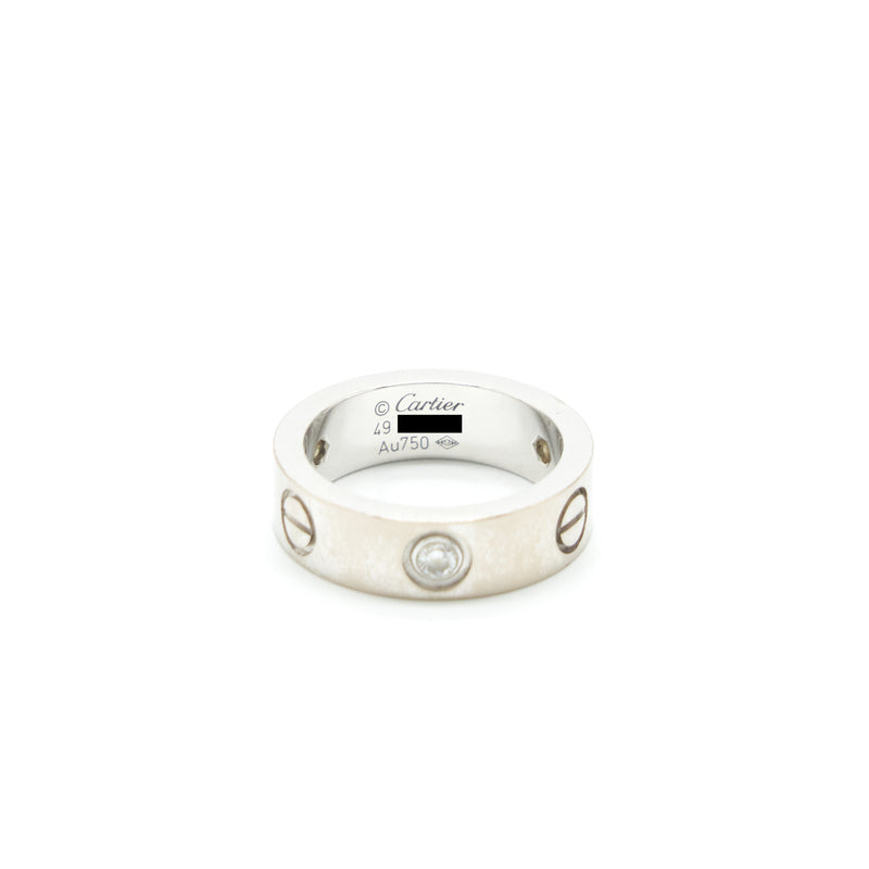 Cartier Size 49 Love Ring With Three Diamonds White Gold