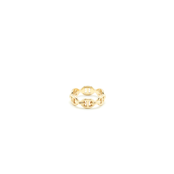 Hermes Size 49 Chaine D’ancre Enchaitee Ring Small Model Yellow Gold