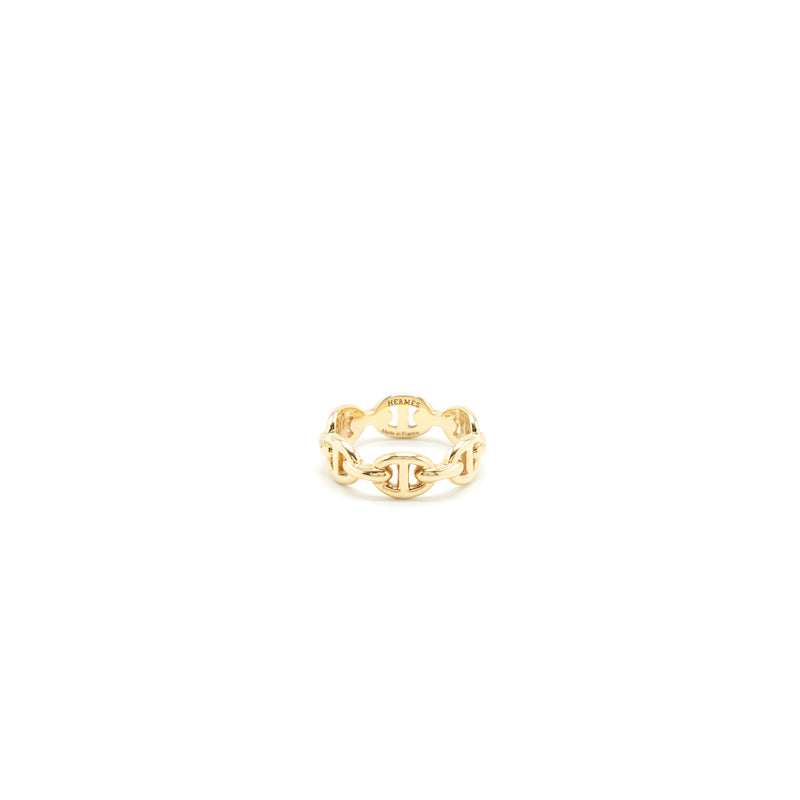 Hermes Size 49 Chaine D’ancre Enchaitee Ring Small Model Yellow Gold