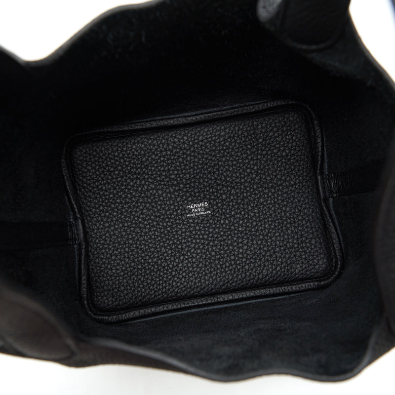 Hermes Picotin 18 Lock Bag Clemence Black SHW Stamp Z