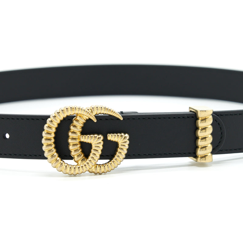 Gucci Size 70 Leather Belt With Torchon Double G Buckle GHW