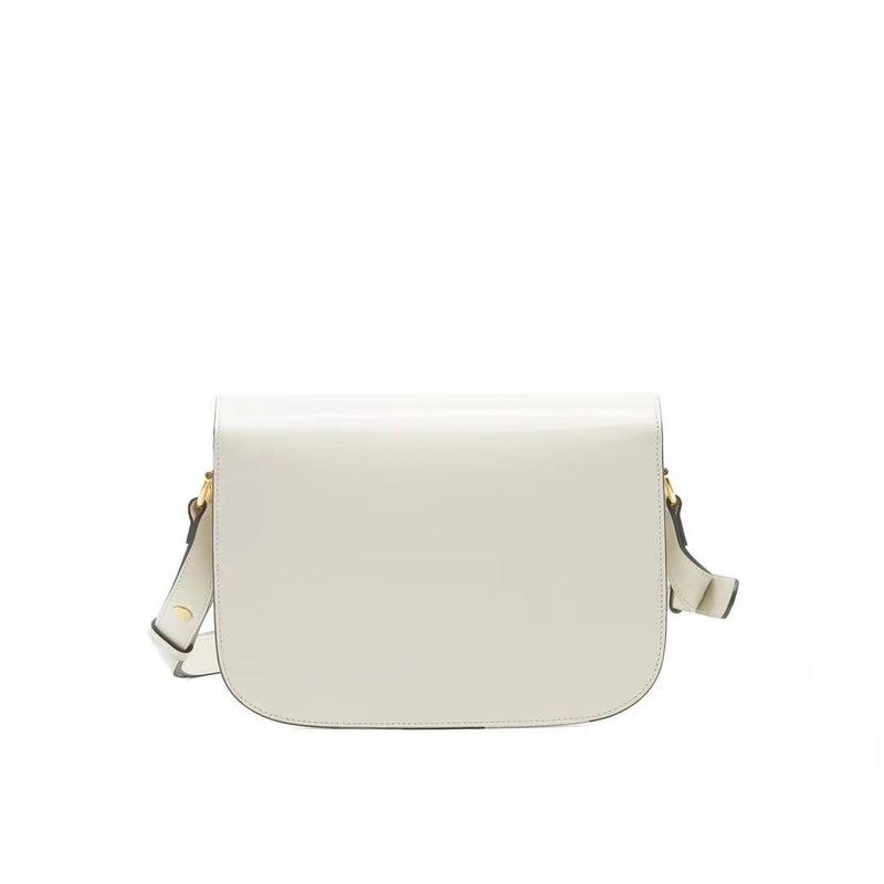 GUCCI 1955 HORSEBIT LEATHER SHOULDER BAG WHITE