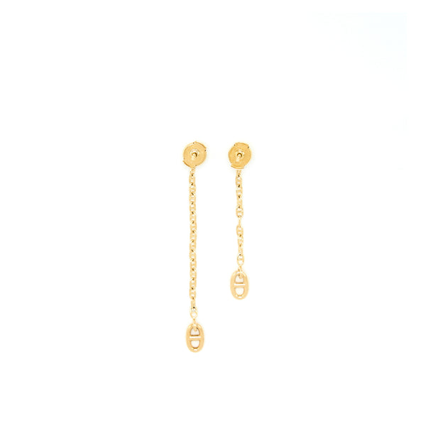 Hermes New Farandole Earrings Very Small Model Yellow Gold With Diamonds