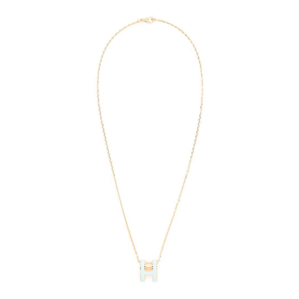 Hermes Pop H Pendant Blue Zephyr RGHW