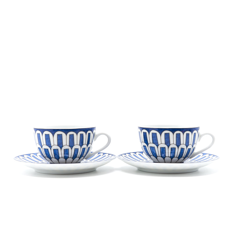 Hermes  Bleus d'Ailleurs Tea Cup and Saucer - EMIER