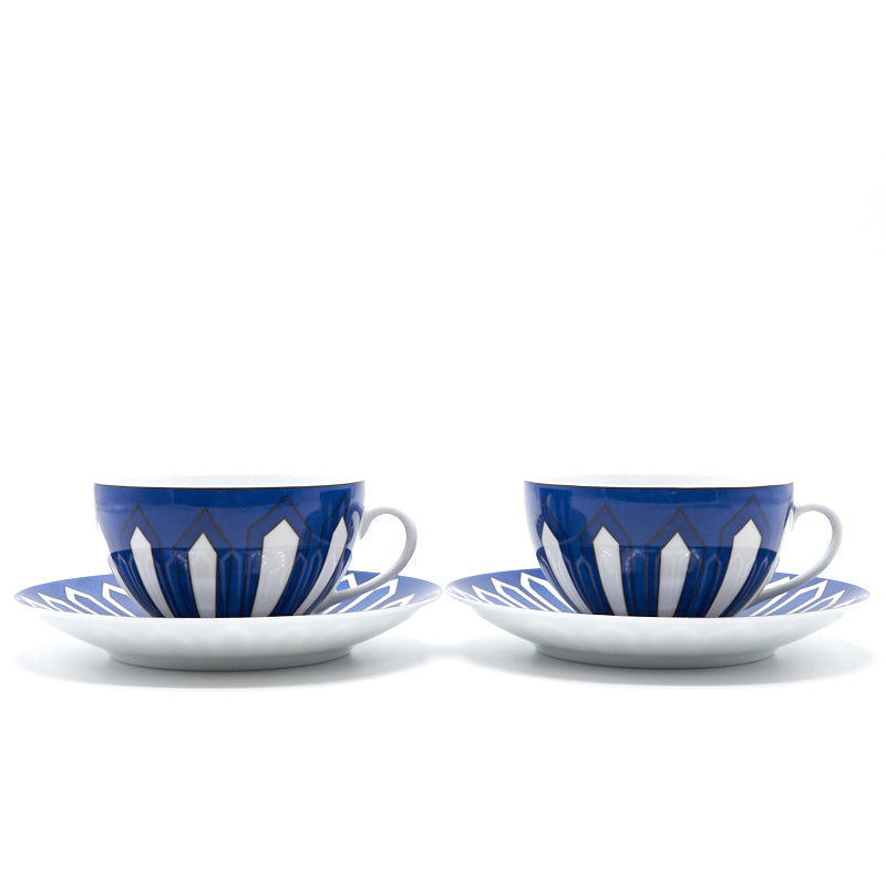 Hermes Bleus D’Ailleurs Tea Cup And Saucer Blue & White