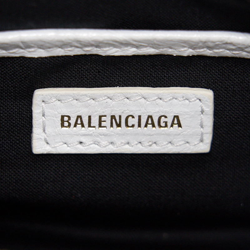 Balenciaga Nano City Bag white with GHW