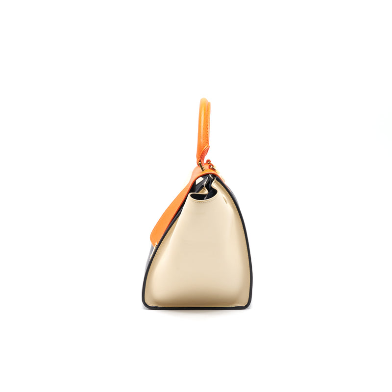 Celine trapeze Small orange/cream/black