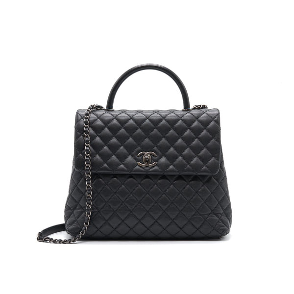 Chanel COCO Handle Flap Bag Large Black