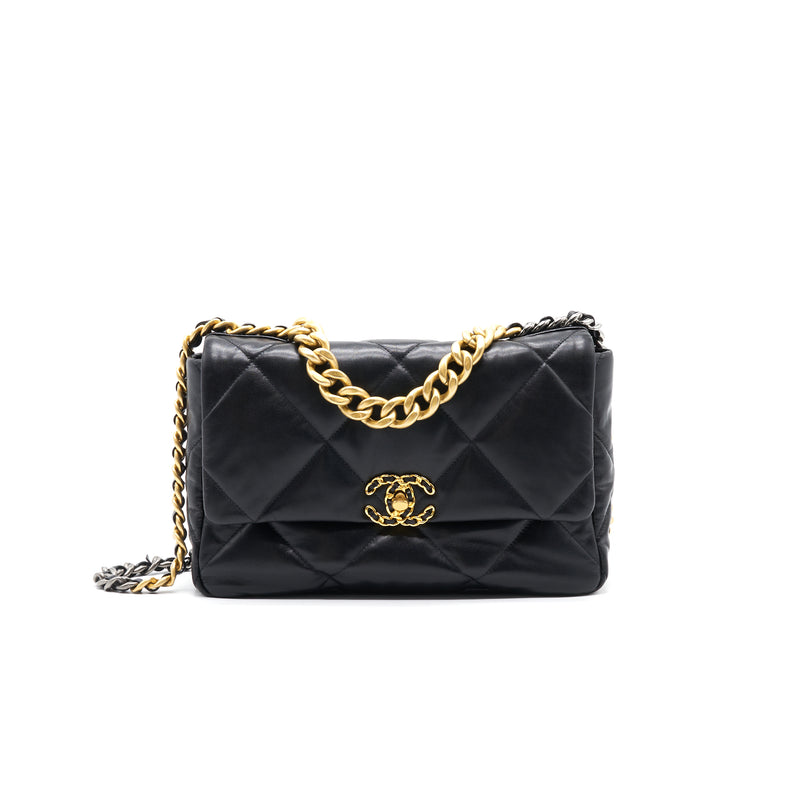 Chanel Large 19 Flap Bag Black GHW