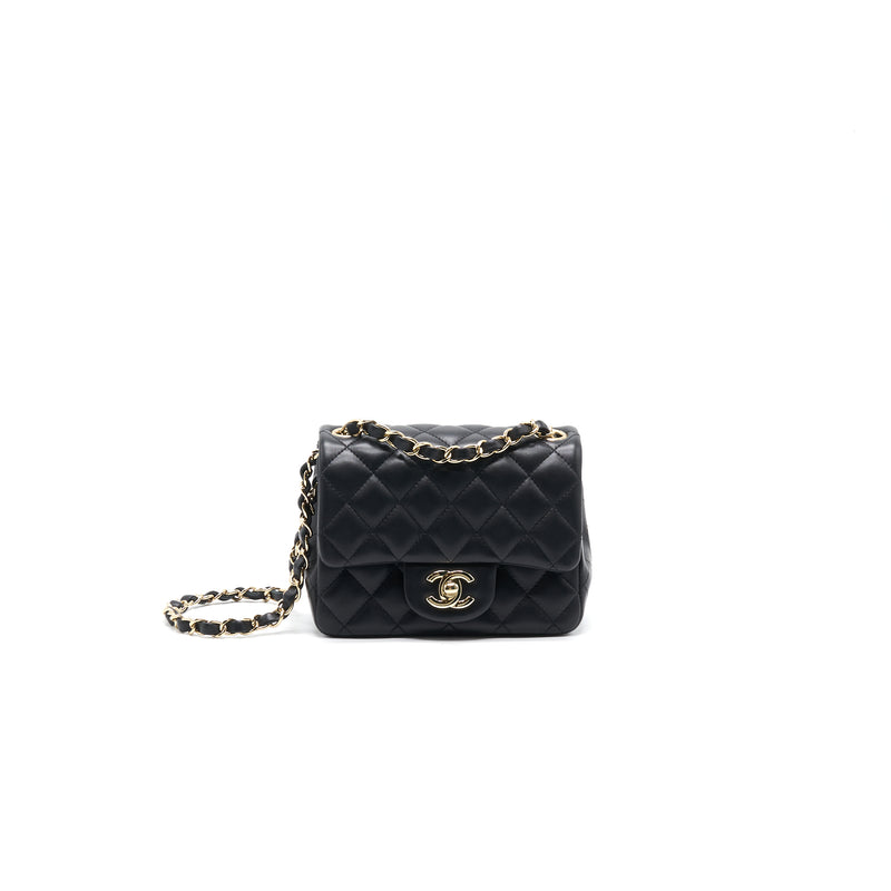 Chanel Mini Square Lambskin Black LGHW