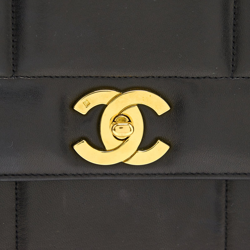 Chanel Vintage Lambskin Kelly Bag black GHW