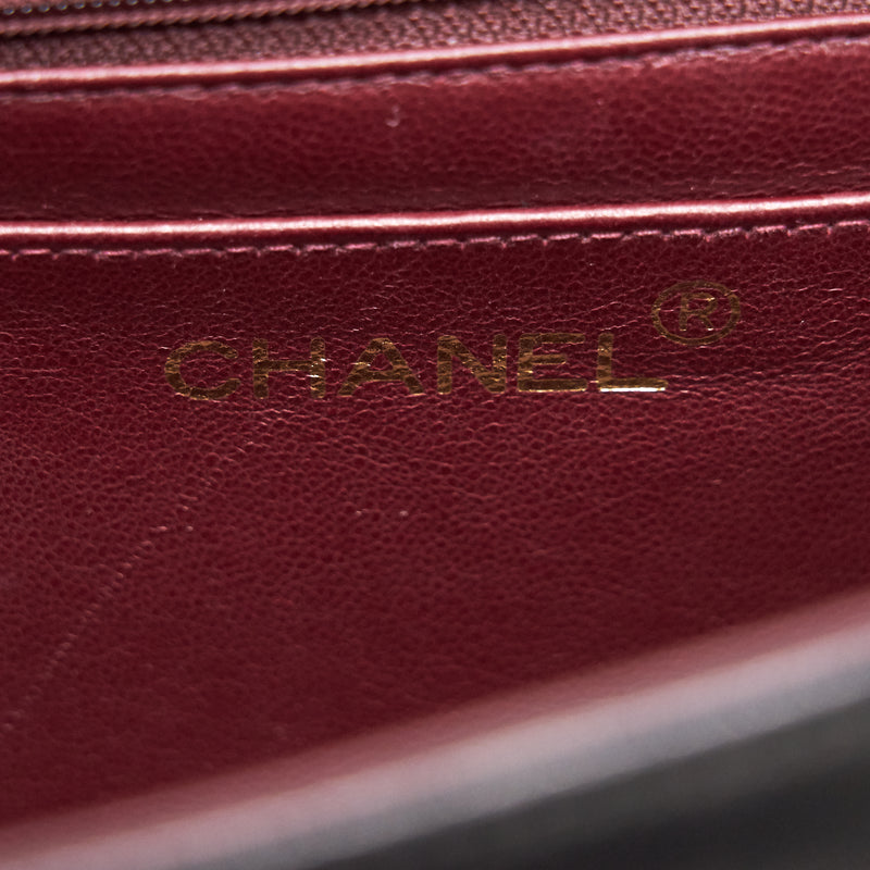 Chanel Vintage Lambskin Kelly Bag black GHW