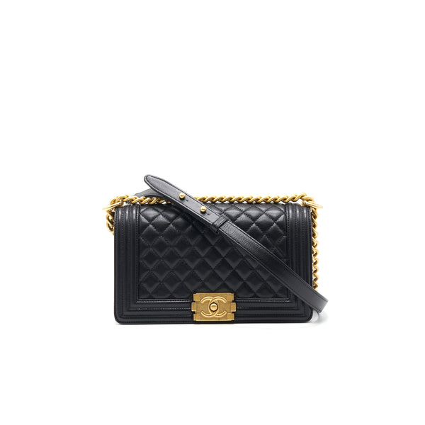 Chanel Boy Chanel Handbag Caviar Black GHW