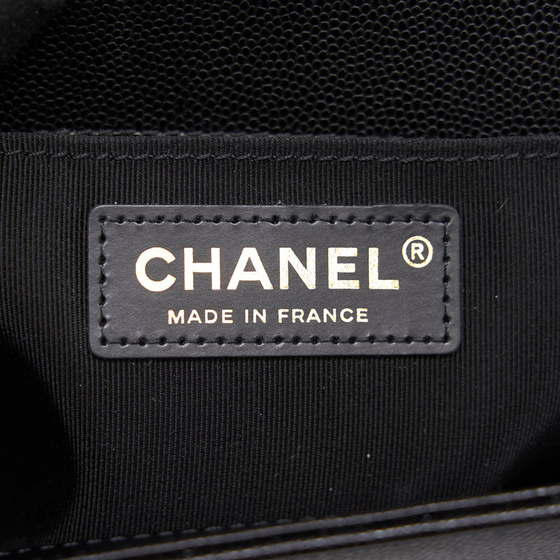 Chanel Boy Chanel Handbag Caviar Black GHW