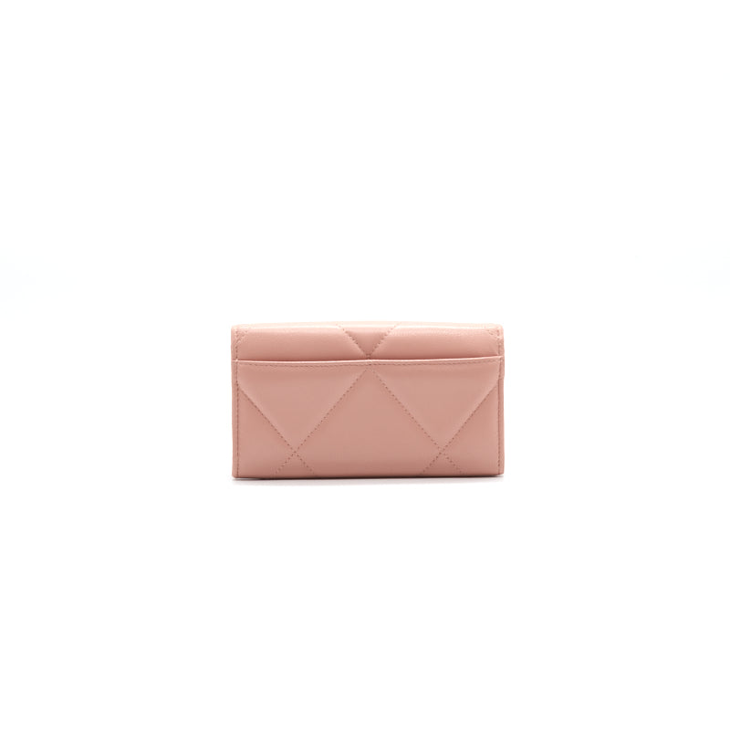 Chanel 19 Long Flap Wallet Pink
