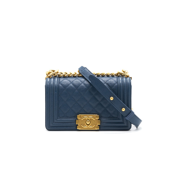 Chanel Small Leboy Cavier Dark Blue GHW