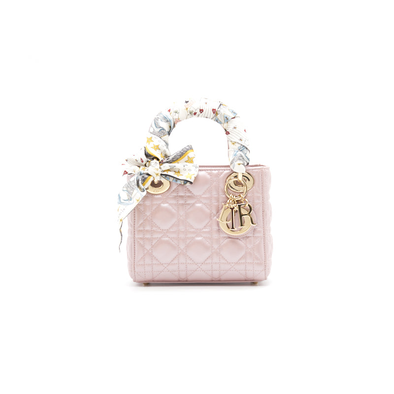 Dior Mini Lady Lotus GHW with Scarf