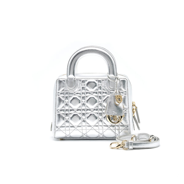 Dior Small Lily Tote Silver Lambskin GHW