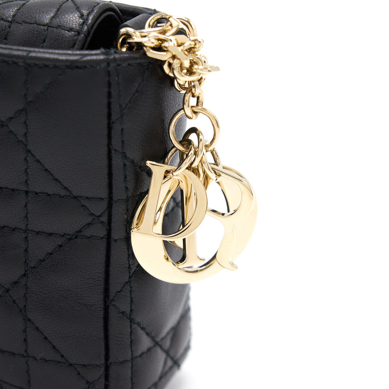 Dior Leather Mini crossbody Chain Bag Black GHW