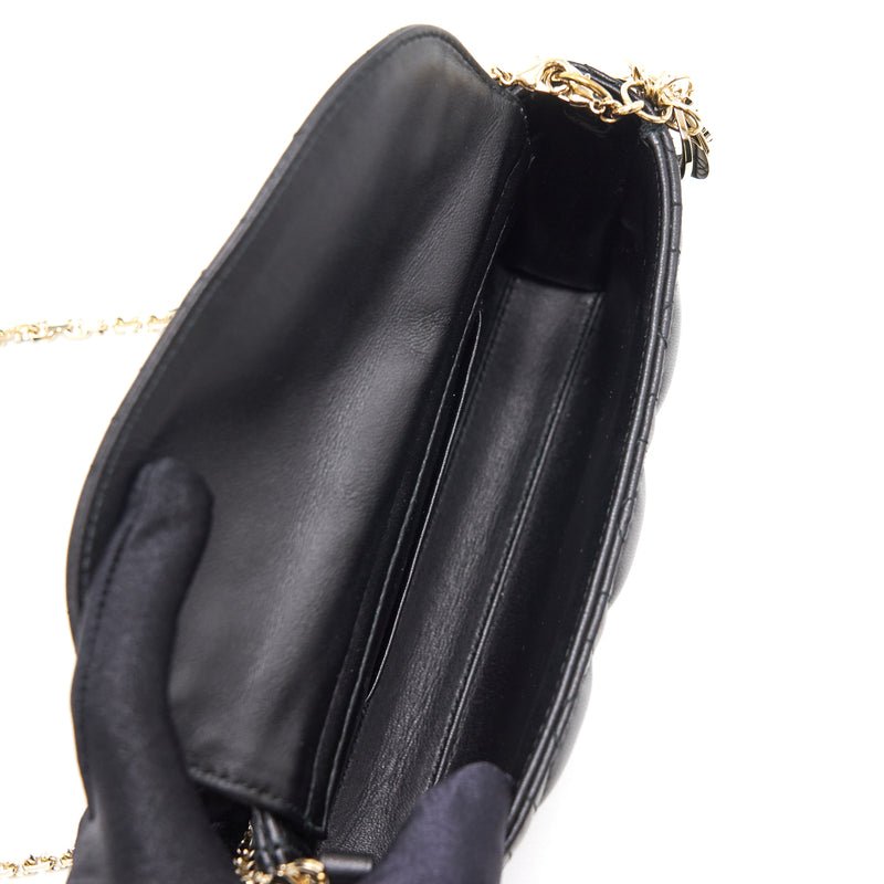 Dior Leather Mini crossbody Chain Bag Black GHW