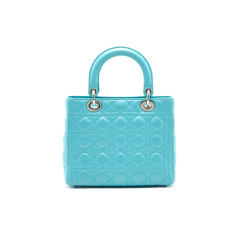 Dior Lady Dior Medium Lambskin Blue SHW