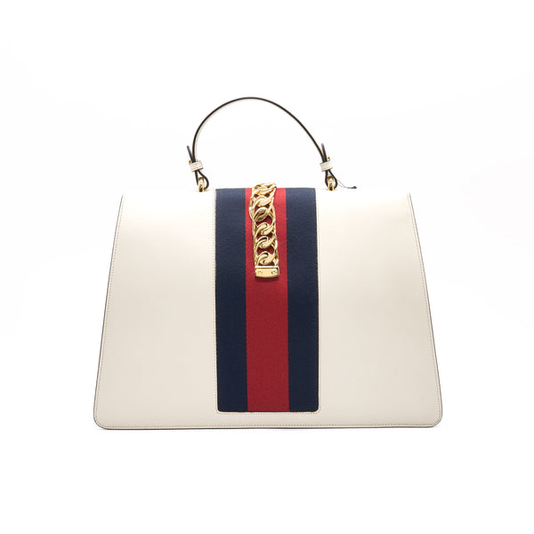 Gucci Sylvie Large tote bag white GHW