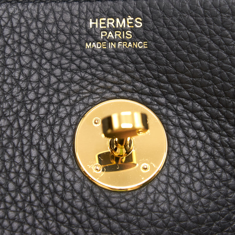 Hermes lindy 30 Black GHW stamp D